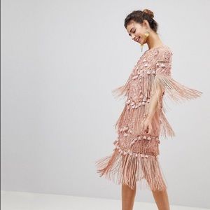 ASOS Embroidered Tassel Dress
